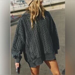 Free People Sprint to the finish quilted hoodie , NWOT size small